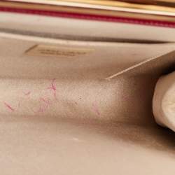 Pre Owned Jimmy Choo Red Patent Leather Carmen Frame Clutch 