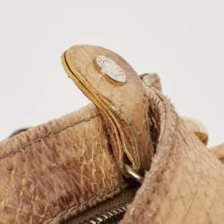 Jimmy Choo Cream Watersnake Leather Sky Bangle Hobo
