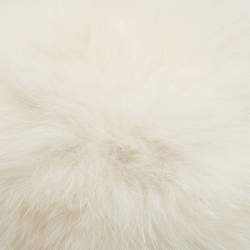 Pre Owned Jimmy Choo White Rabbit Fur and Snakeskin Round Metal Clutch