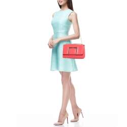 مملوكة مسبقًا Jimmy Choo Coral Pink Leather Alba Shoulder Bag
