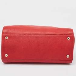 Pre Owned Jimmy Choo Red Leather Rosalie Satchel