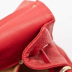 Pre Owned Jimmy Choo Red Leather Rosalie Satchel