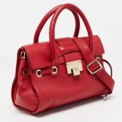 Jimmy Choo Red Leather Rosalie Tote