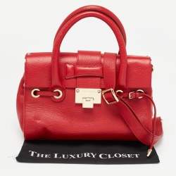 Jimmy Choo Red Leather Rosalie Tote