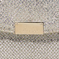 Pre Owned Jimmy Choo Gold Glitter Riane Clutch Bag