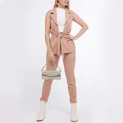 Pre Owned Jimmy Choo Gold Glitter Riane Clutch Bag