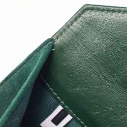 Pre Owned Jimmy Choo Dark Green Suede Rosseta Clutch