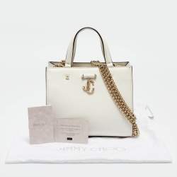 Jimmy Choo White Leather Varenne Tote 