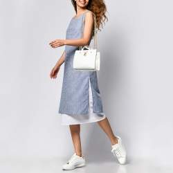 Jimmy Choo White Leather Varenne Tote 