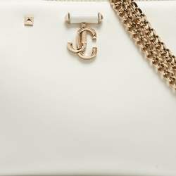 Jimmy Choo White Leather Varenne Tote 