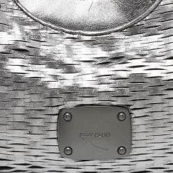 Jimmy Choo Silver Leather Satchel