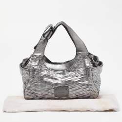 Jimmy Choo Silver Leather Satchel