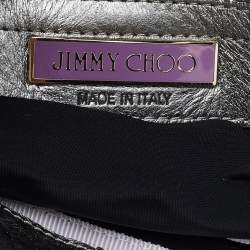 Jimmy Choo Silver Leather Satchel