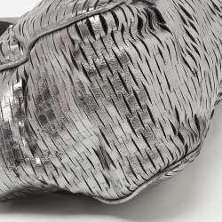 Jimmy Choo Silver Leather Satchel