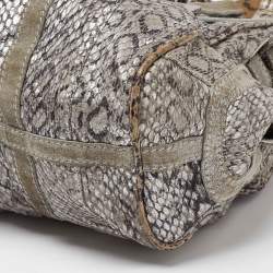 Jimmy Choo Grey Snakeskin Ramona Tote