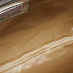 Pre Owned Jimmy Choo Neon/Brown Leopard Print Calfhair and Patent Leather Clutch