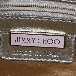 Pre Owned Jimmy Choo Neon/Brown Leopard Print Calfhair and Patent Leather Clutch