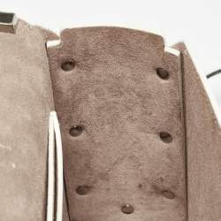 Pre Owned Jimmy Choo White Glazed Leather Lockett City Shoulder Bag