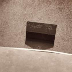 Pre Owned Jimmy Choo White Glazed Leather Lockett City Shoulder Bag