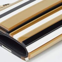 Jimmy Choo Tri Color Acrylic and Leather Sweetie Chain Clutch