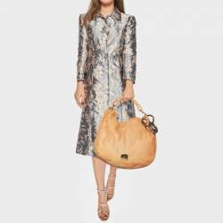 Jimmy Choo Tan Perforated Leather Sky Hobo