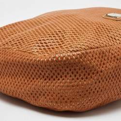 Jimmy Choo Tan Perforated Leather Sky Hobo