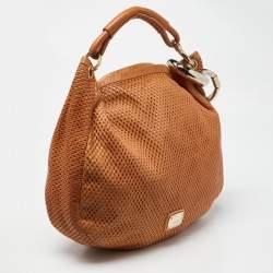 Jimmy Choo Tan Perforated Leather Sky Hobo