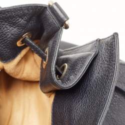 Jimmy Choo Midnight Blue Leather Rosalie Top Handle Bag