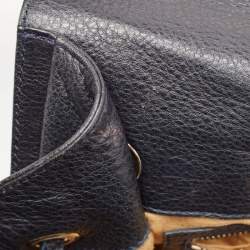Jimmy Choo Midnight Blue Leather Rosalie Top Handle Bag