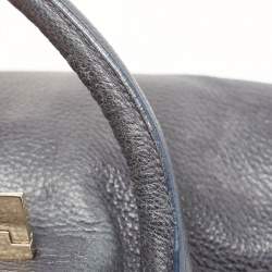 Jimmy Choo Midnight Blue Leather Rosalie Top Handle Bag