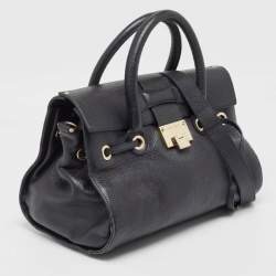 Jimmy Choo Midnight Blue Leather Rosalie Top Handle Bag