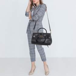Jimmy Choo Midnight Blue Leather Rosalie Top Handle Bag