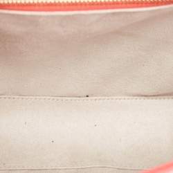 Pre Owned Jimmy Choo Dark Pink Glazed Leather Alba Shoulder Bag