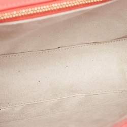 Pre Owned Jimmy Choo Dark Pink Glazed Leather Alba Shoulder Bag