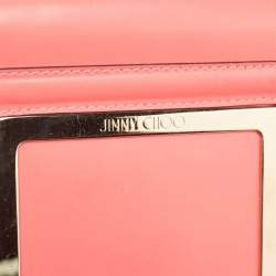 Pre Owned Jimmy Choo Dark Pink Glazed Leather Alba Shoulder Bag