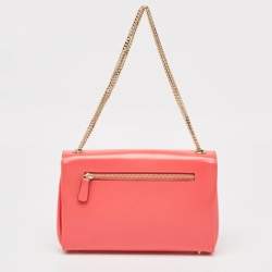 Pre Owned Jimmy Choo Dark Pink Glazed Leather Alba Shoulder Bag