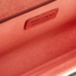 Pre Owned Jimmy Choo Multicolor Palm Print Acrylic and Suede Candy Chain Clutch