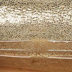 Pre Owned Jimmy Choo Gold Lamé Glitter Riane Chain Clutch