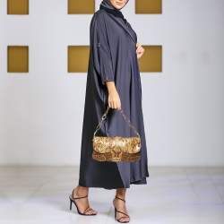 Jimmy Choo Brown/Gold Python and Leather Tulita Hobo