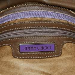 Jimmy Choo Brown/Gold Python and Leather Tulita Hobo