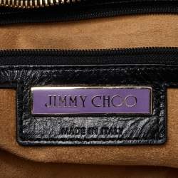 Pre Owned Jimmy Choo Black Leather Rio Clutch Bag