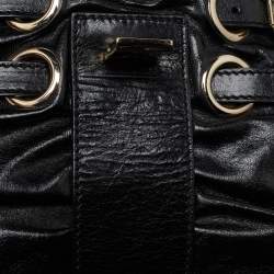 Pre Owned Jimmy Choo Black Leather Rio Clutch Bag