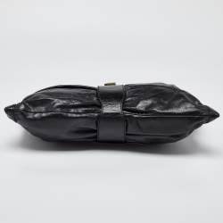 Pre Owned Jimmy Choo Black Leather Rio Clutch Bag