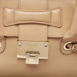Pre Owned Jimmy Choo Beige Leather Small Rosalie Satchel
