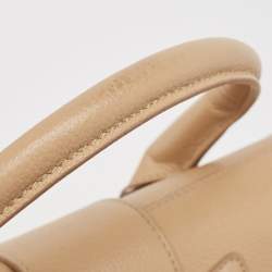 Pre Owned Jimmy Choo Beige Leather Small Rosalie Satchel