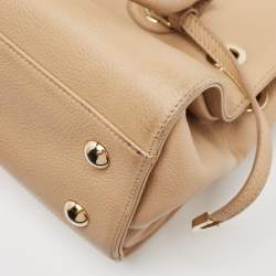 Pre Owned Jimmy Choo Beige Leather Small Rosalie Satchel