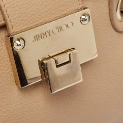 Pre Owned Jimmy Choo Beige Leather Small Rosalie Satchel