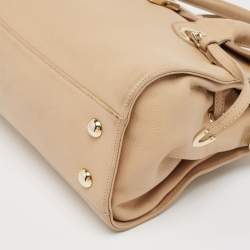 Pre Owned Jimmy Choo Beige Leather Small Rosalie Satchel