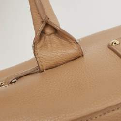 Pre Owned Jimmy Choo Beige Leather Small Rosalie Satchel