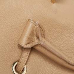 Pre Owned Jimmy Choo Beige Leather Small Rosalie Satchel